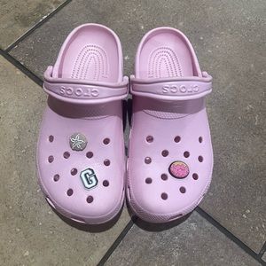 Pink Crocs with jibbitz
